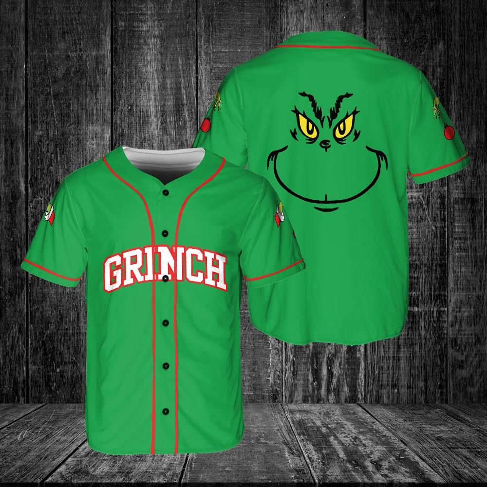 funny character Baseball Shirt, The funny character Jersey, funny character Face Christmas Sweatshirt, funny character Stole Xmas, Christmas Gift - lylyprint.com baseball jersey product view 2
