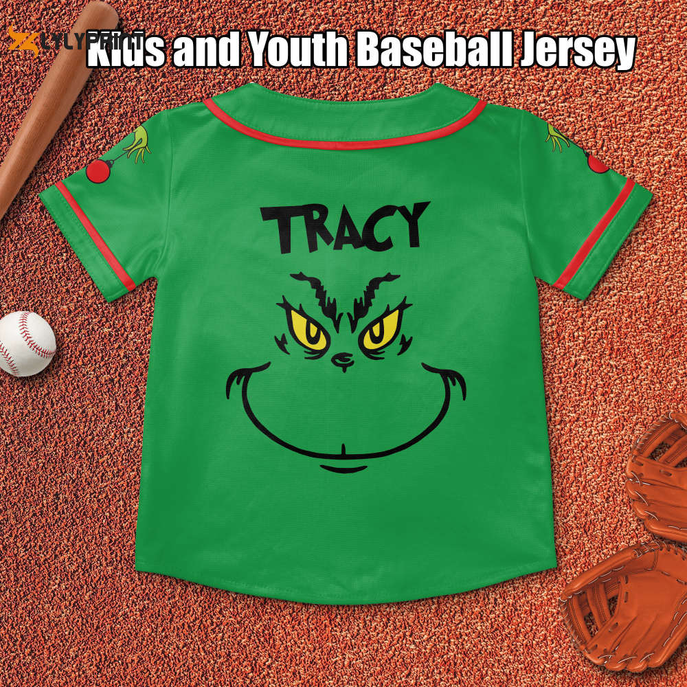 funny character Baseball Shirt, The funny character Jersey, funny character Face Christmas Sweatshirt, funny character Stole Xmas, Christmas Gift - lylyprint.com baseball jersey product view 1