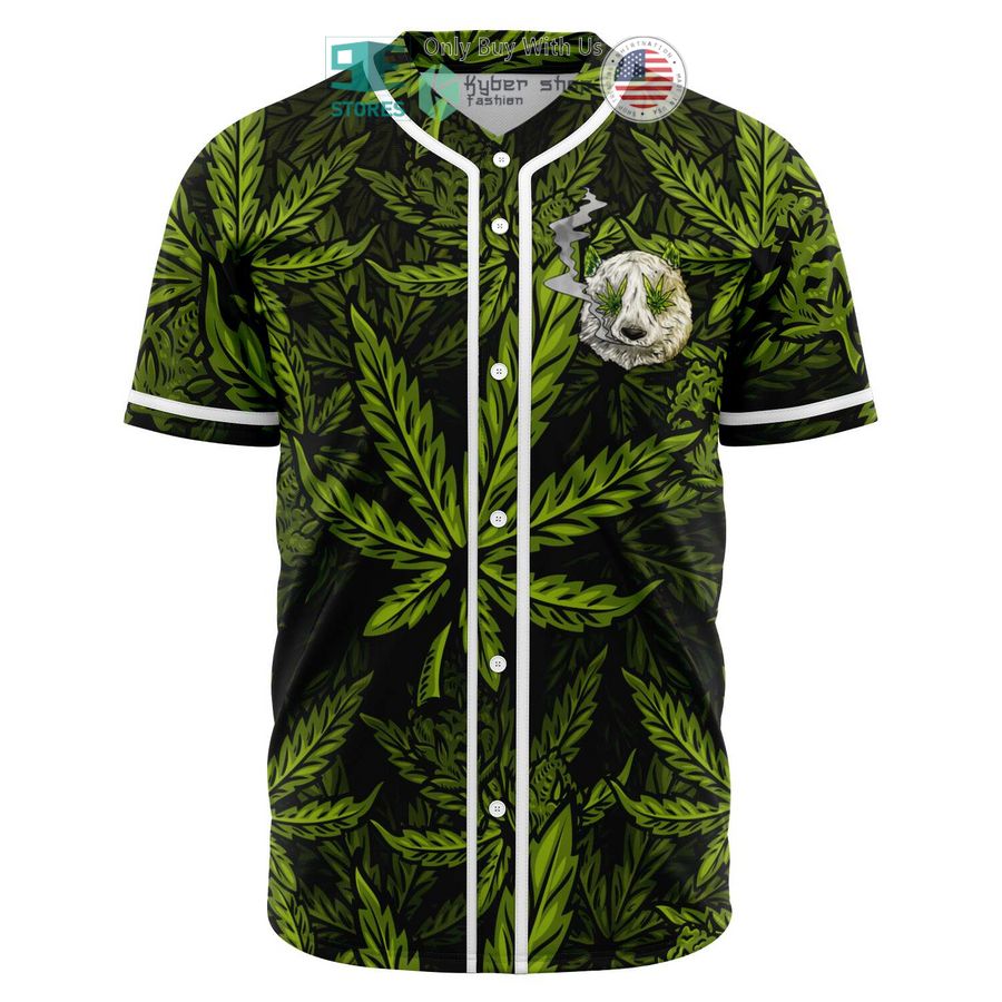 BEST Ganda Panda Cannabis Baseball Jersey baseball jersey product view 1