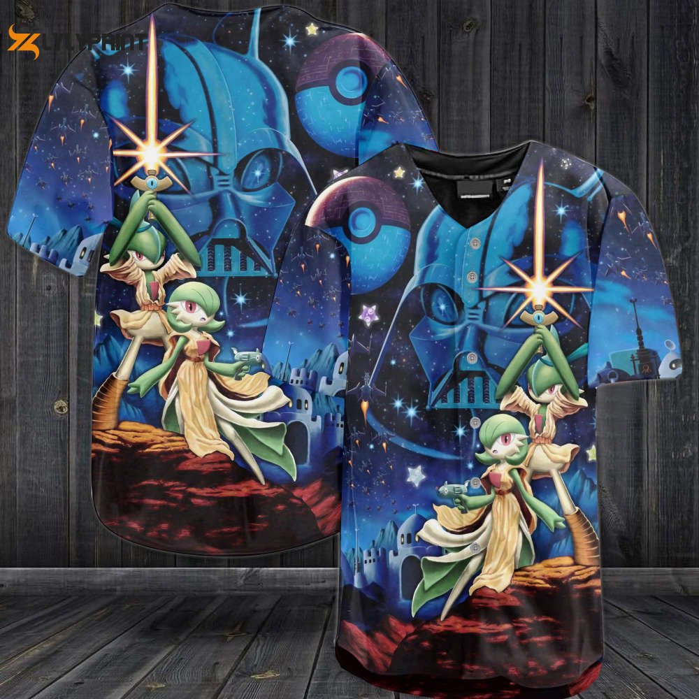 Gardevoir All Over Print 3D Baseball Jersey - Gift for Men Women - lylyprint.com baseball jersey product view 1