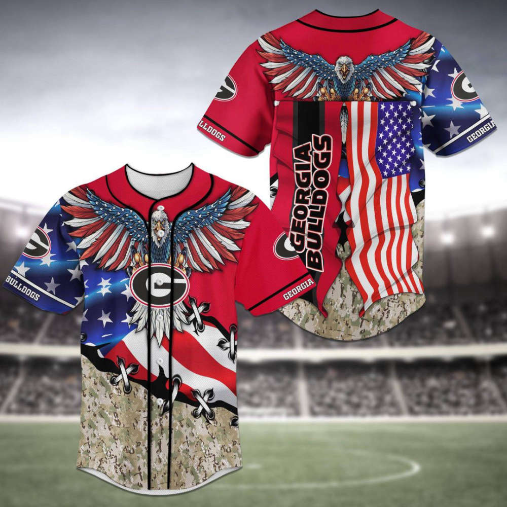 Georgia Bulldogs Baseball Jersey Gift For Men Women - lylyprint.com baseball jersey product view 2