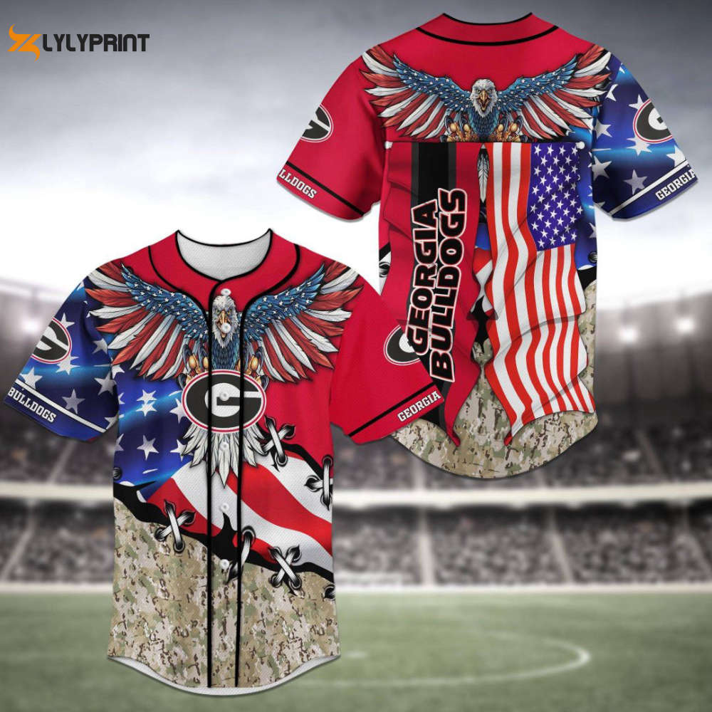 Georgia Bulldogs Baseball Jersey Gift For Men Women - lylyprint.com baseball jersey product view 1