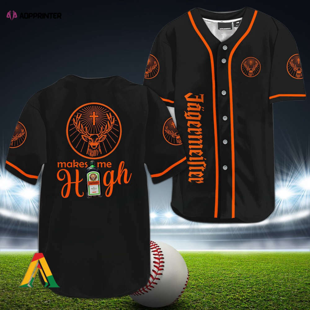 Get Elevated with Jagermeister: Make Me High Baseball Jersey baseball jersey product view 1