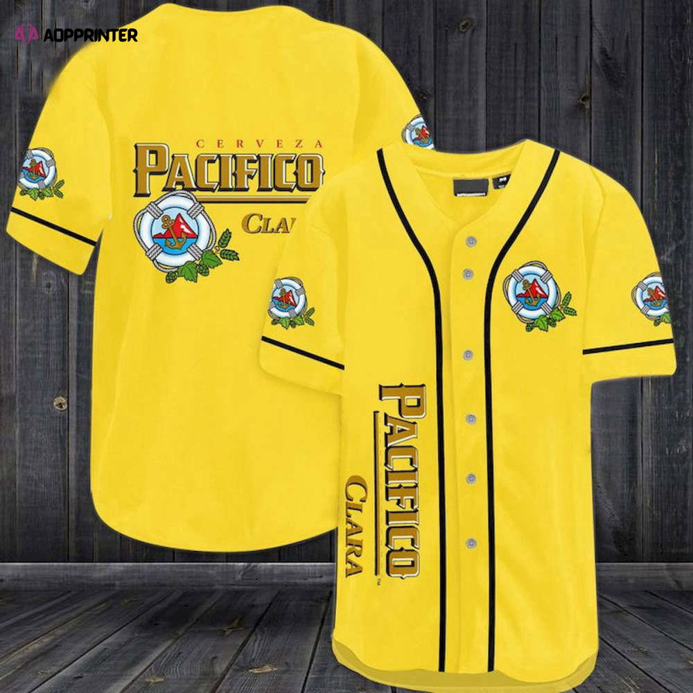 Get the Classic Cerveza Pacifico Clara Baseball Jersey for Ultimate Style baseball jersey product view 1