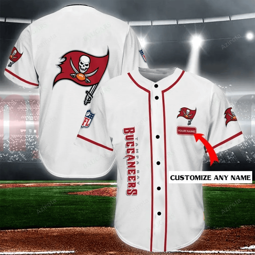 Tampa Bay Buccaneers Personalized Baseball Jersey Shirt 187 baseball jersey product view 1