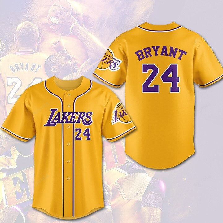 NBA-Los-Angeles-Lakers-Kobe-Bryant-24-Baseball-Jersey-NBA-Gift-For-Fans baseball jersey product view 1