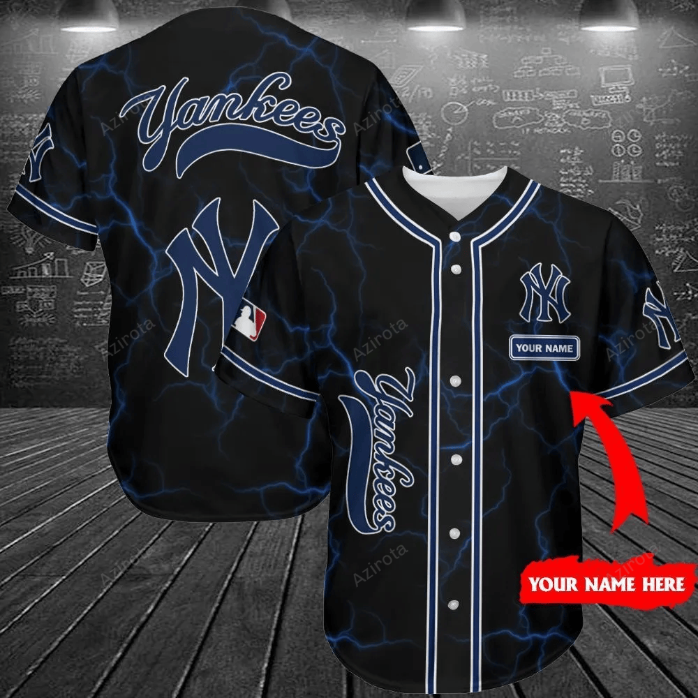 New York Yankees Personalized Baseball Jersey 336 baseball jersey product view 1