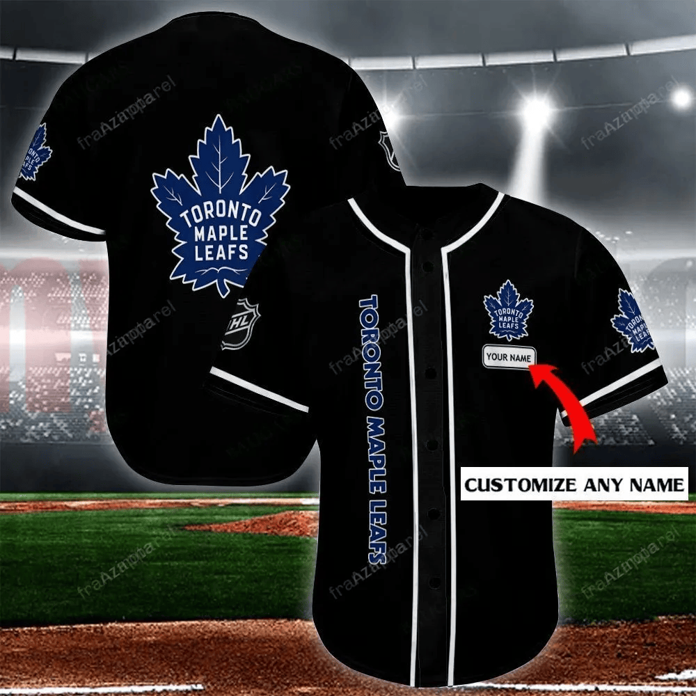 Toronto Maple Leafs Personalized Baseball Jersey Shirt 130 baseball jersey product view 1