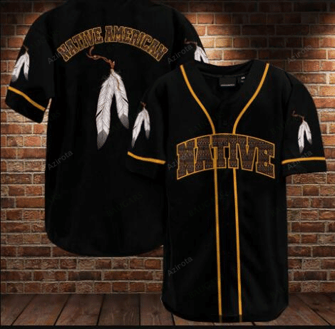 Native American Baseball Jersey 070 baseball jersey product view 1