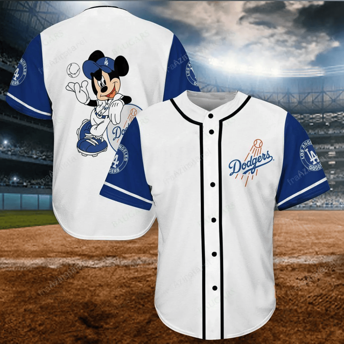 Los Angeles Dodgers Baseball Jersey 4 baseball jersey product view 1