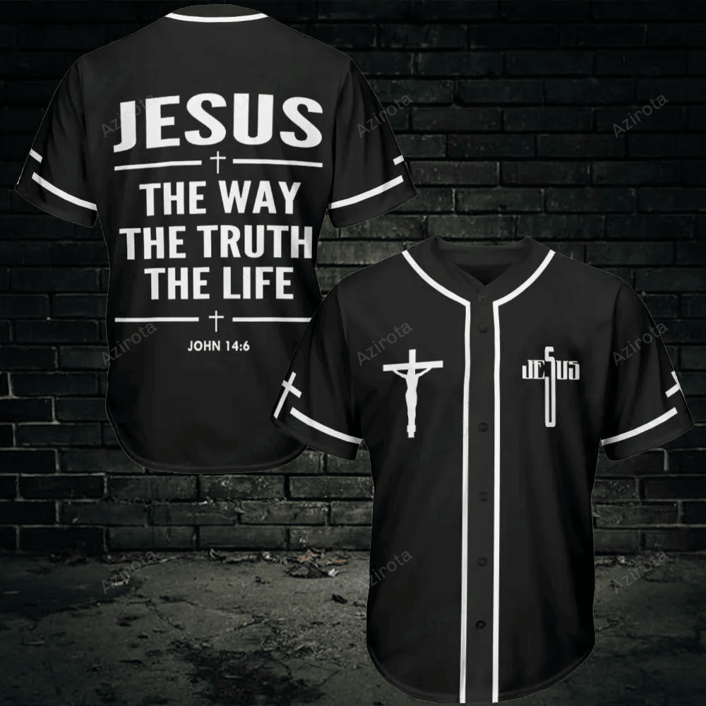 Jesus The Way The Truth The Life Baseball Jersey 421 baseball jersey product view 1