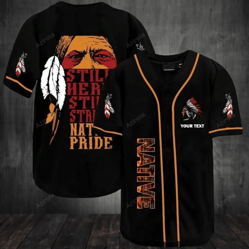 Native American Baseball Jersey 260 baseball jersey product view 1