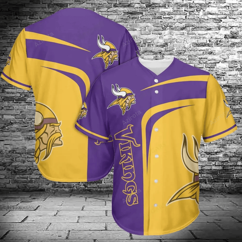 Minnesota Vikings Baseball Jersey 449 baseball jersey product view 1