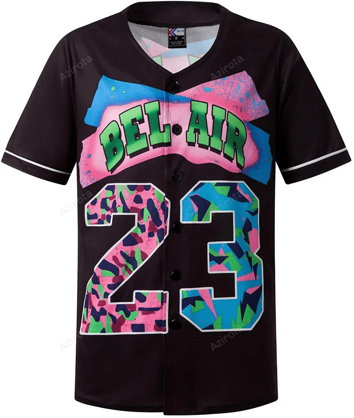 Personalized Black Shirts Hip Hop 90s Fashion Custom Number Idea Gift For Fans Baseball Jersey - Zimustore baseball jersey product view 1