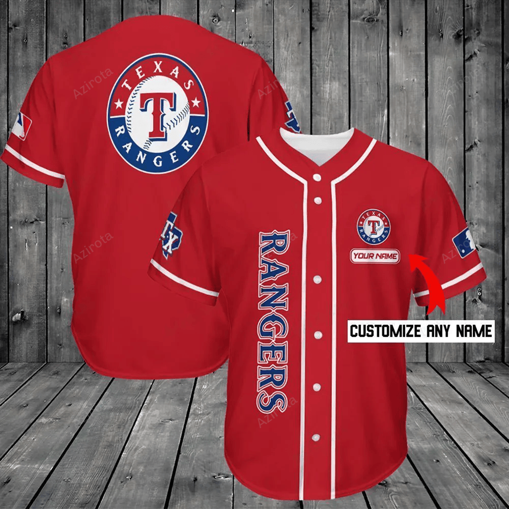 Texas Rangers Personalized Baseball Jersey Shirt 207 baseball jersey product view 1