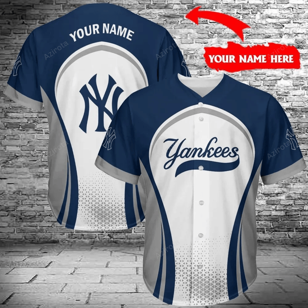 New York Yankees Personalized Baseball Jersey 326 baseball jersey product view 1