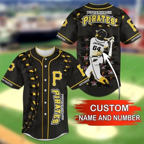 Pittsburgh Pirates Personalized Baseball Jersey Bg05 baseball jersey product view 1