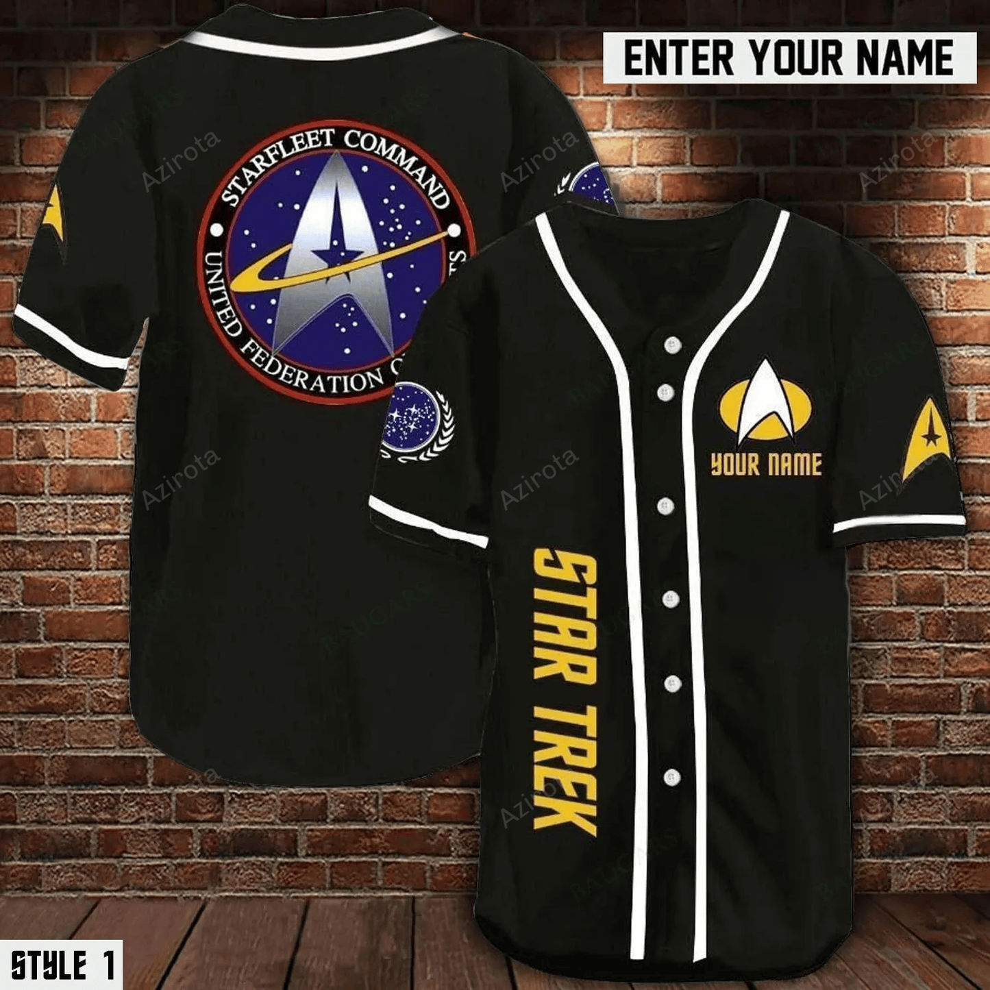 Personalized Star Baseball Jersey baseball jersey product view 1
