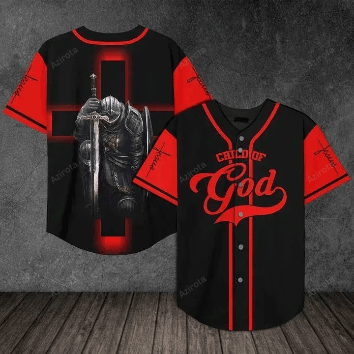 Jesus The Warrior The Child Of God Baseball Jersey 98 baseball jersey product view 1