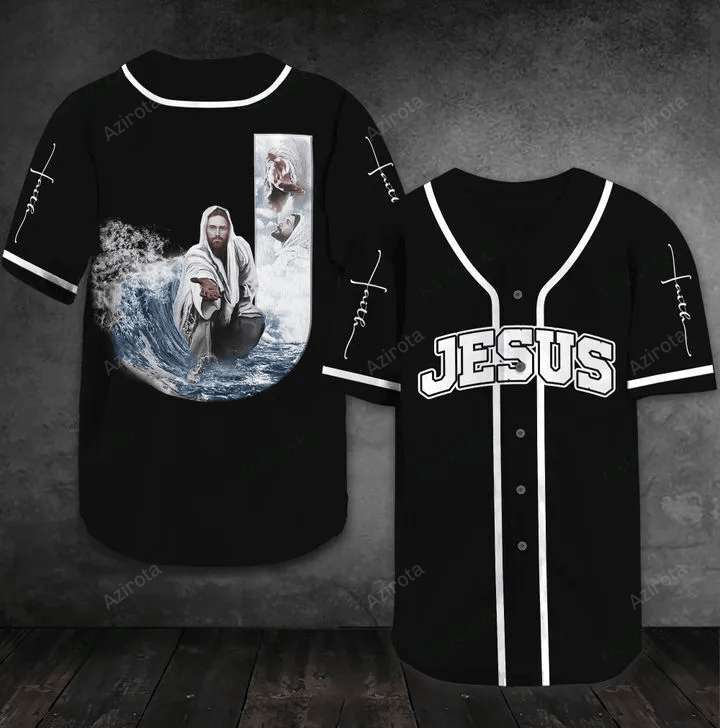 Jesus Will Protect Us All Baseball Jersey 154 baseball jersey product view 1
