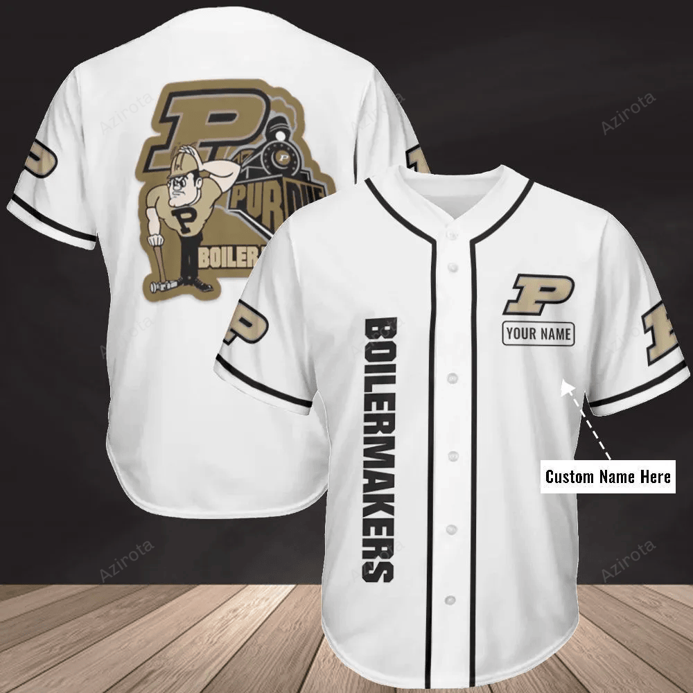 Purdue Boilermakers Personalized Baseball Jersey Shirt 340 baseball jersey product view 1