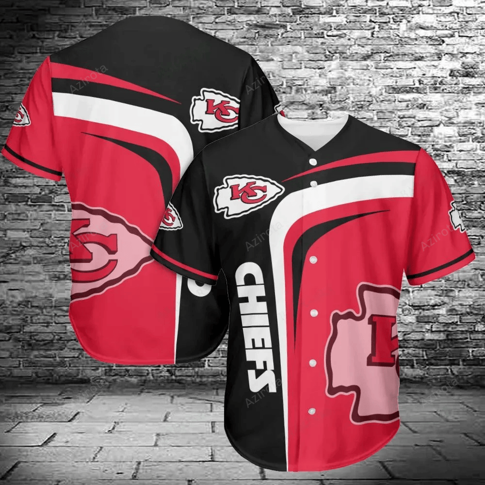 Kansas City Chiefs Baseball Jersey Shirt 430 baseball jersey product view 1