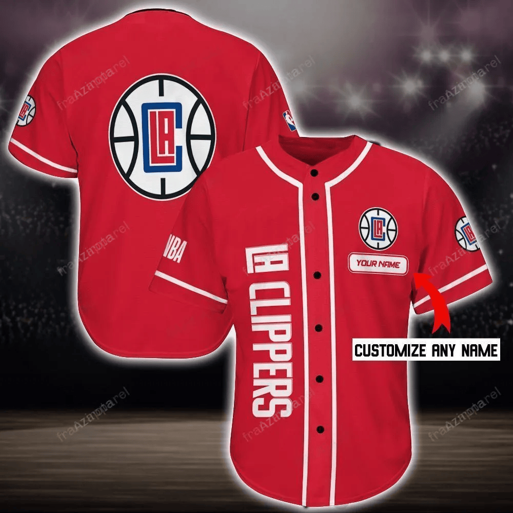 Los Angeles Clippers Personalized Baseball Jersey Shirt 65 baseball jersey product view 1
