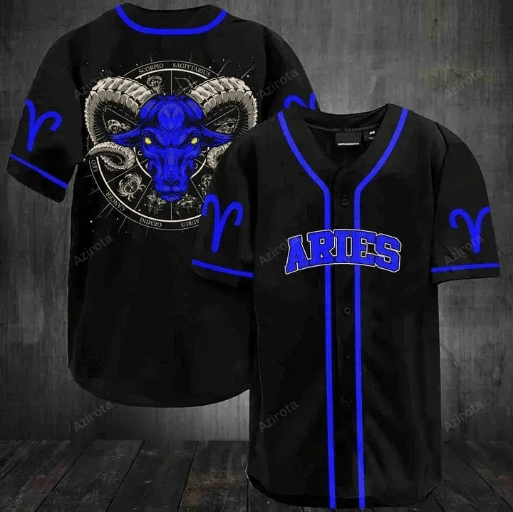 Stunning Zodiac Aries Baseball Jersey 194 baseball jersey product view 1