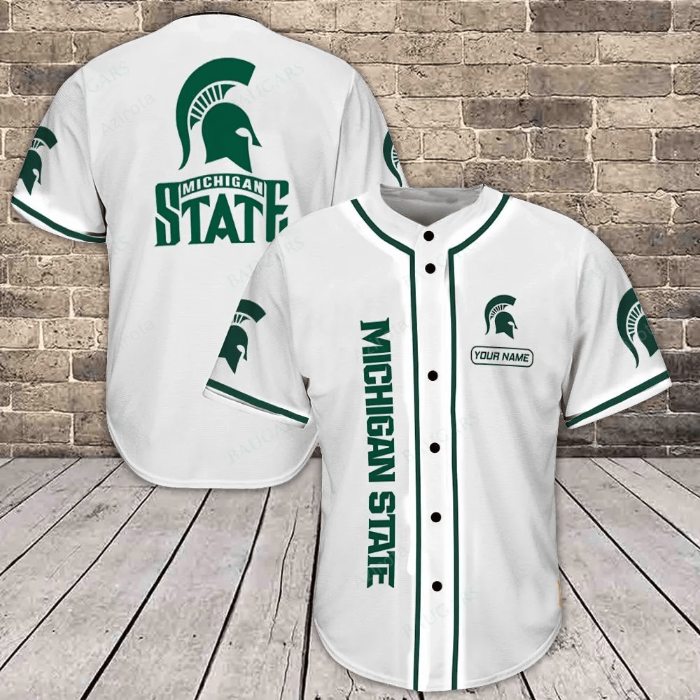 Michigan State Spartans Baseball Jersey 378 baseball jersey product view 1