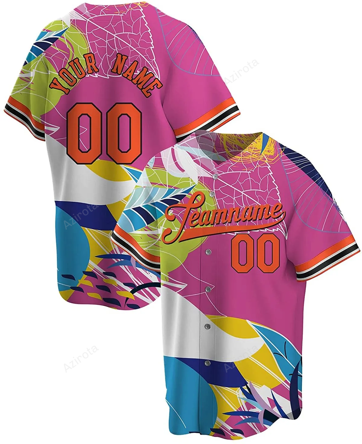 Personalized Pastel Color Printed Name And Number Idea Gift For Fans Baseball Jersey baseball jersey product view 1
