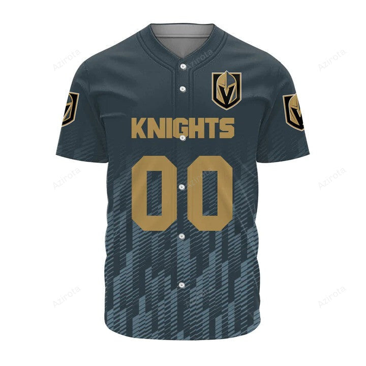 Vegas Golden Knights Logo Sport Ombre Baseball Jersey Nhl Gift For Fans hockey jersey product view 1