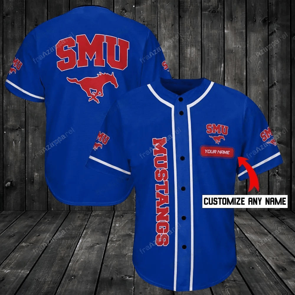 Smu Mustangs Personalized Baseball Jersey Shirt 80 baseball jersey product view 1