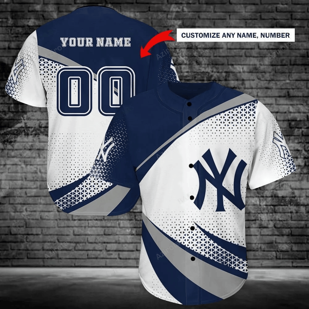 New York Yankees Personalized Baseball Jersey Shirt 186 baseball jersey product view 1