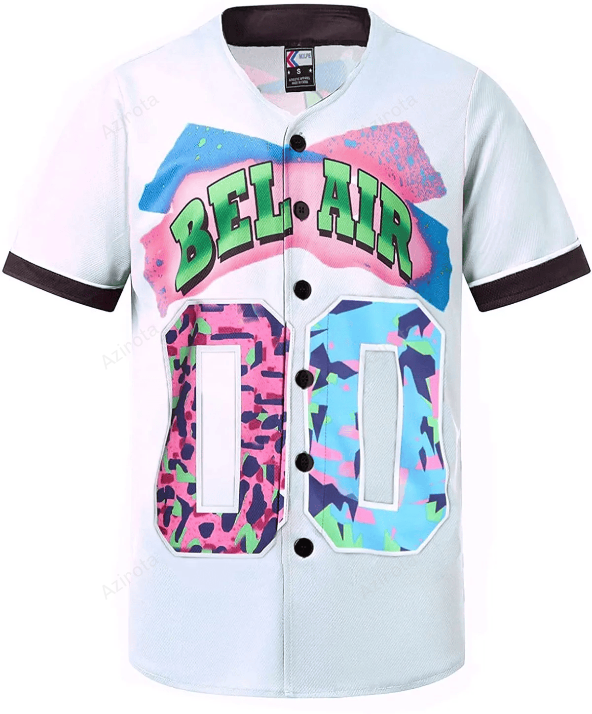Personalized White Shirts Hip Hop 90s Fashion Custom Number Idea Gift For Fans Baseball Jersey - Zimustore baseball jersey product view 1