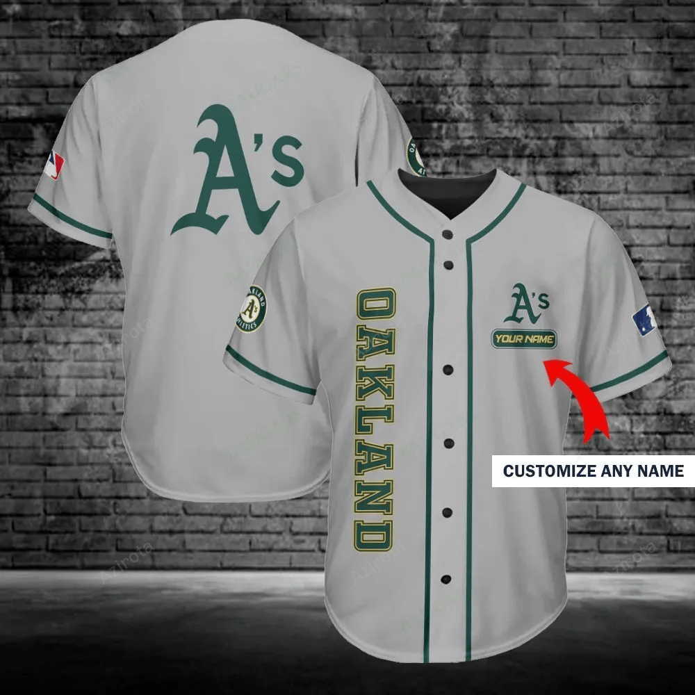 Oakland Athletics Personalized Baseball Jersey Shirt 206 baseball jersey product view 1