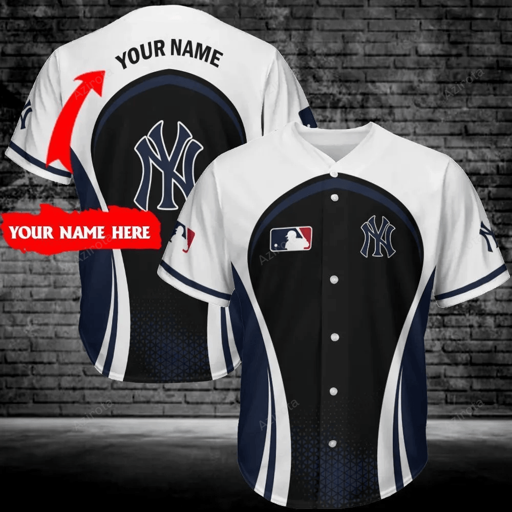 New York Yankees Personalized Baseball Jersey 289 baseball jersey product view 1