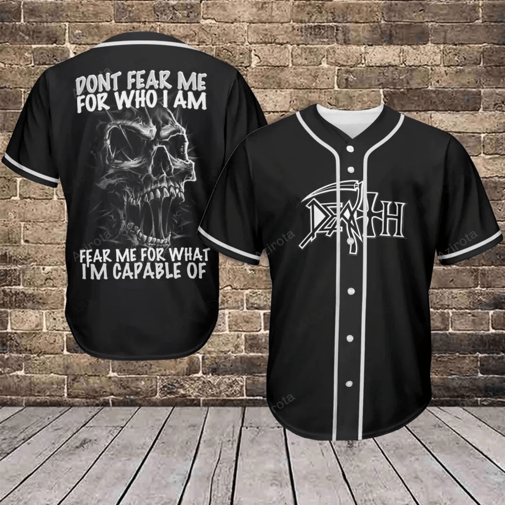 Skull Don'T Fear Me Baseball Jersey 347 baseball jersey product view 1