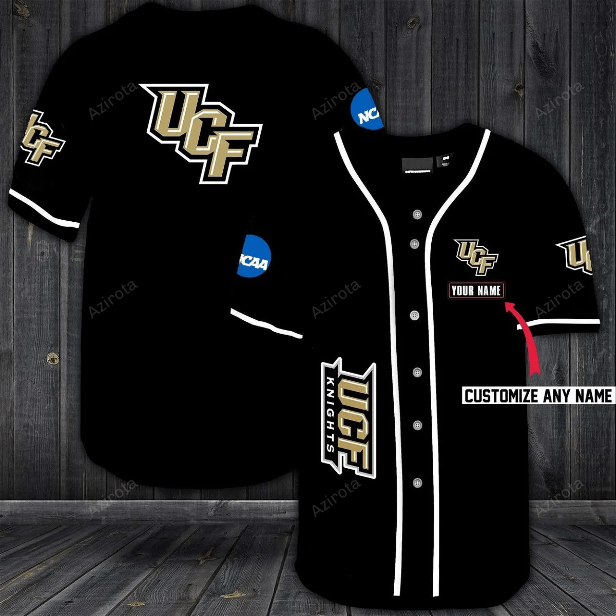 Ucf Knights Personalized Custom Name For You Baseball Jersey baseball jersey product view 1
