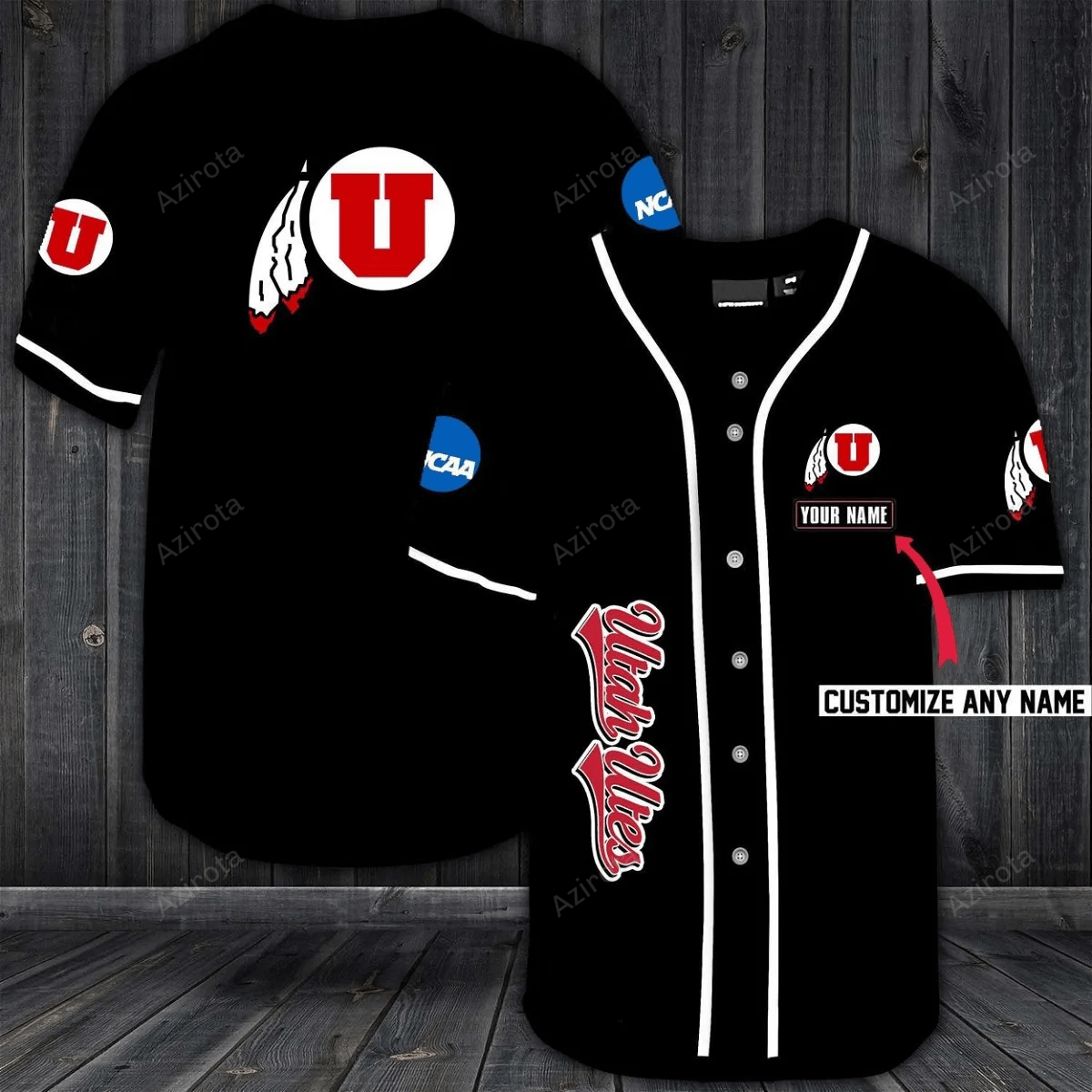 Utah Utes Personalized Custom Name For You Baseball Jersey baseball jersey product view 1