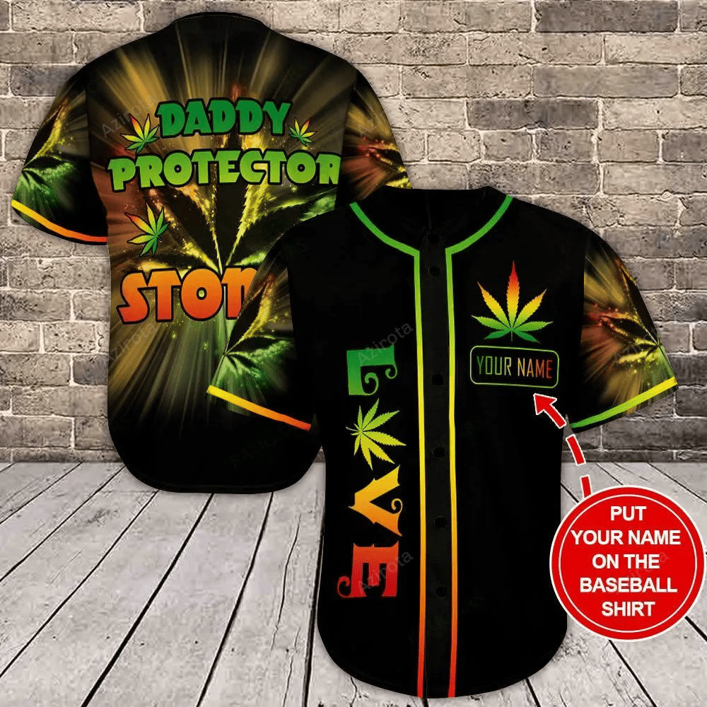 Weed Baseball Jersey Shirt 8 baseball jersey product view 1