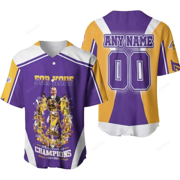 Los Angeles Lakers For Kobe 2020 Champions Legend Team Basketball Nba 3 D Designed Personalized Baseb basketball jersey product view 1