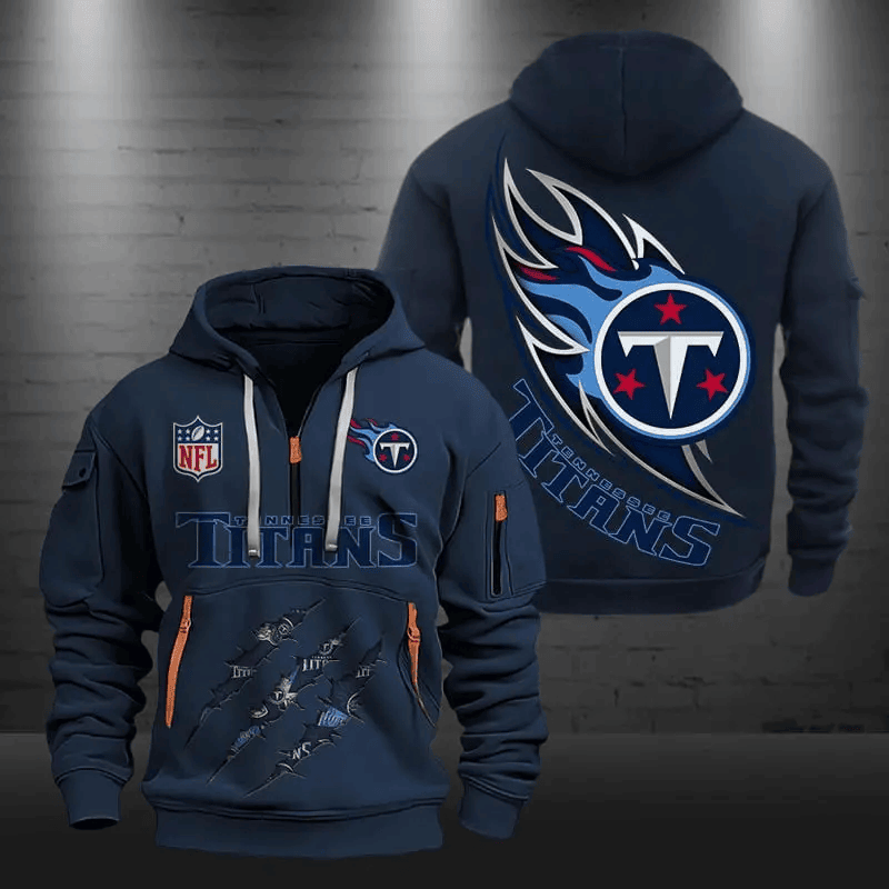 Tennessee Titans Quarter Zip Hoodie Football Team Logo Gift For Fan Unisex T-shirt, Sweatshirt, Hoodie, Long Sleeve Tee - T-Shirt, Sweatshirt, Hoodie