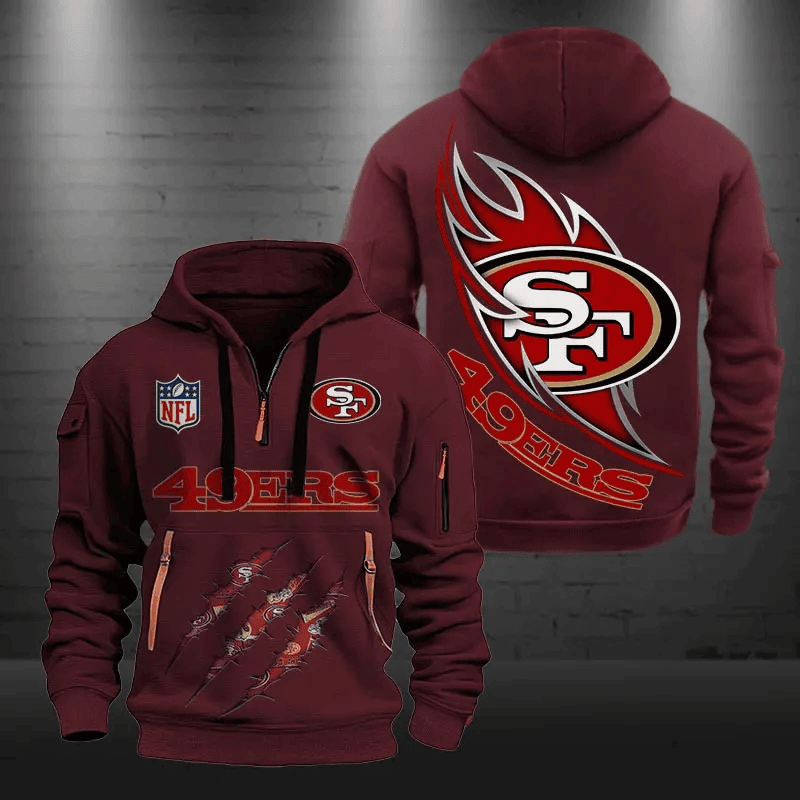 San Francisco Football SF49ers Team Quarter Zip Hoodie Team Logo Gift For Fan Unisex T-shirt, Sweatshirt, Hoodie, Long Sleeve Tee - T-Shirt, Sweatshirt, Hoodie