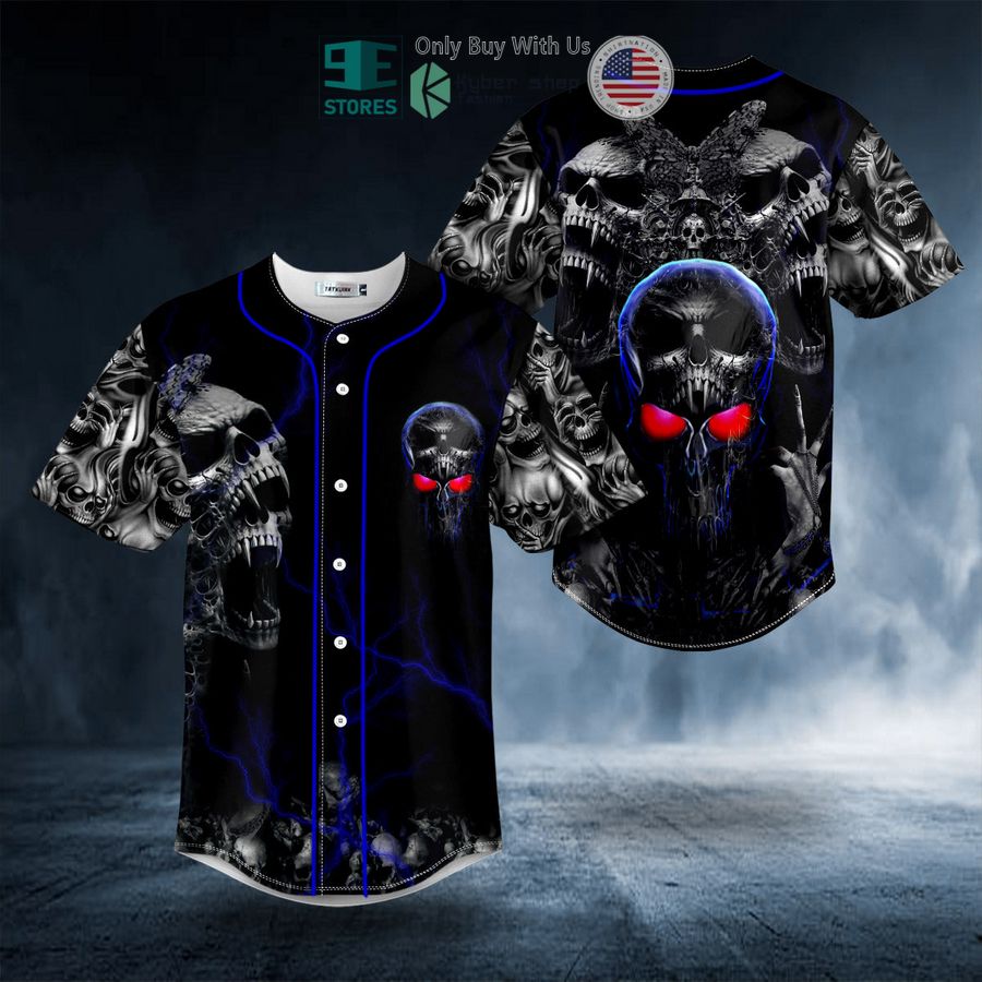 BEST Ghost Butterfly Skull Baseball Shirt baseball jersey product view 1