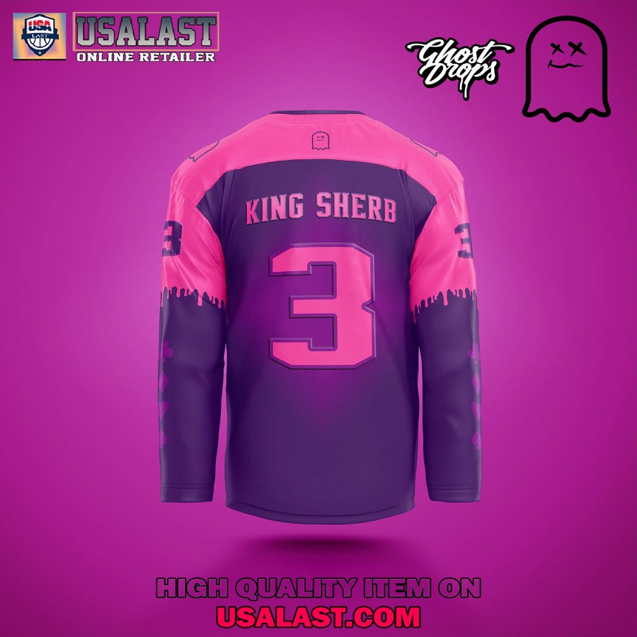 Ghost Drops King Sherb Canabis Hockey Jersey hockey jersey product view 3