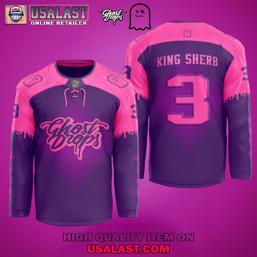 Ghost Drops King Sherb Canabis Hockey Jersey hockey jersey product view 1