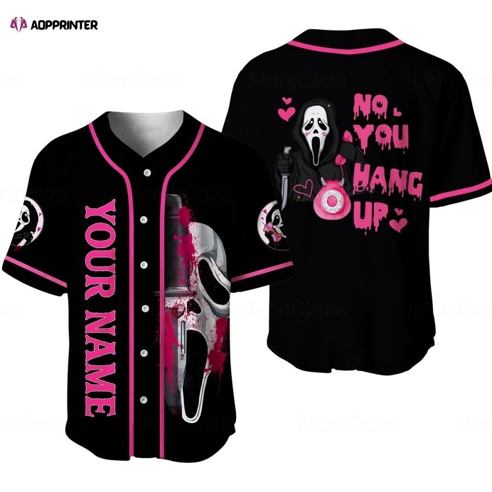 Ghostface Baseball Jersey: Customized Men s Shirt with Scream Design baseball jersey product view 1