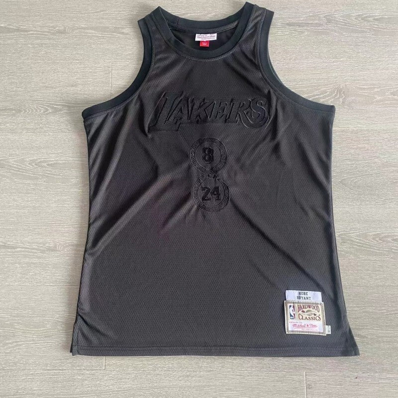 gift of mabma Lakers 8&24 Kobe Black Embroidered Jersey Style 2 College Football Jersey football jersey product view 1