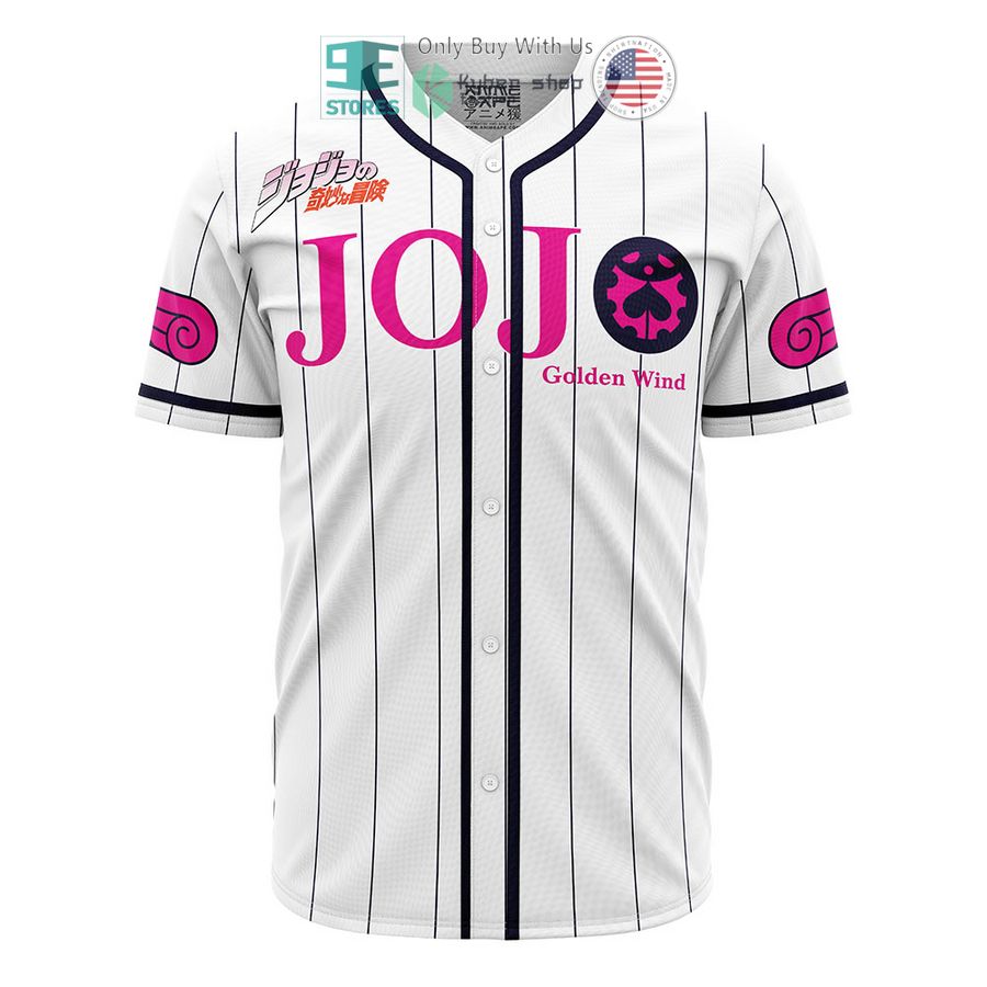 BEST Giorno Giovanna Golden Wind Jojo's Bizarre Adventure Baseball Jersey baseball jersey product view 1