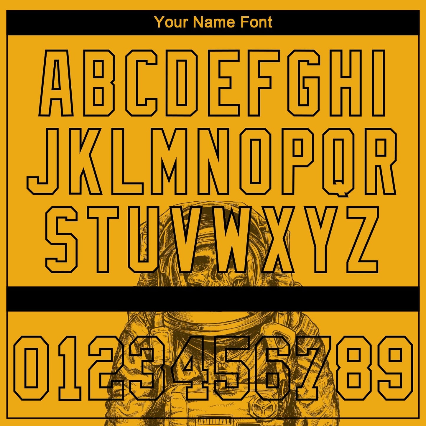 Custom Gold Gold-Black 3D Pattern Design Astronaut Authentic Baseball Jersey baseball jersey product view 5
